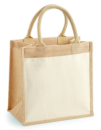 Westford Mill - Cotton Pocket Jute Midi Bag