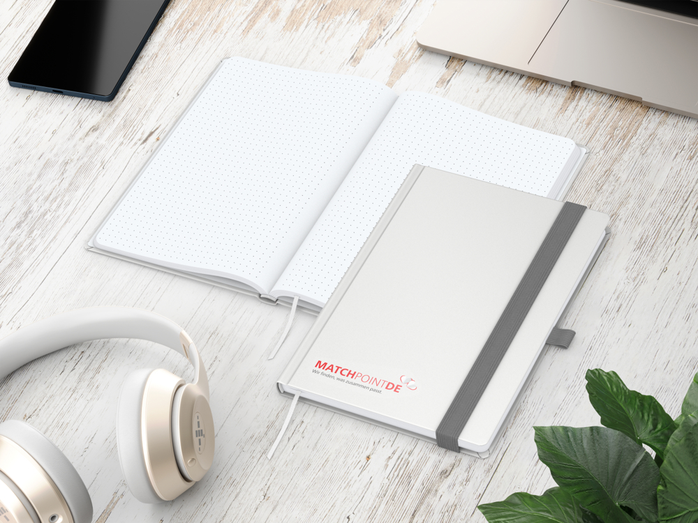 Notizbuch Vision-Book EXPRESS, A5, White, Punktraster, weiß