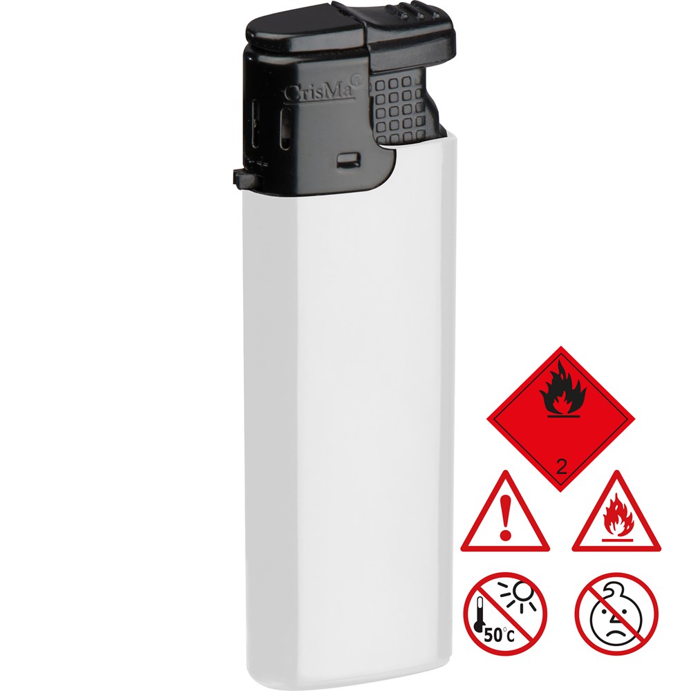 Feuerzeug schmal MANFRED - Weiß