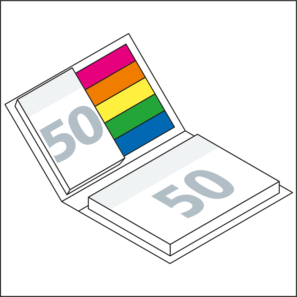 Haftnotiz-Set Brüssel, White, matt