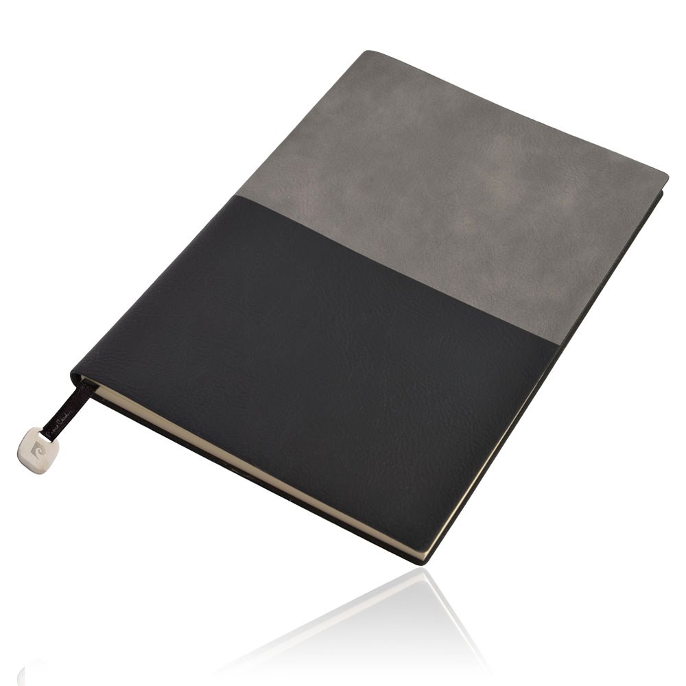 Pierre Cardin® REPORTER Notizbuch A5, grau/schwarz