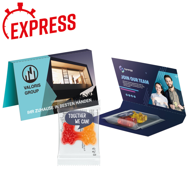 Express Werbekarte Trolli Team Bärchen