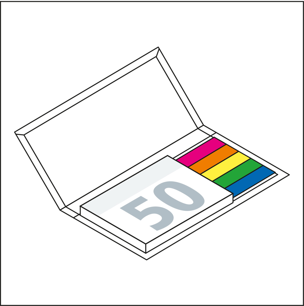 Haftnotiz-Set Kopenhagen, White, Hardcover 4/0farbig