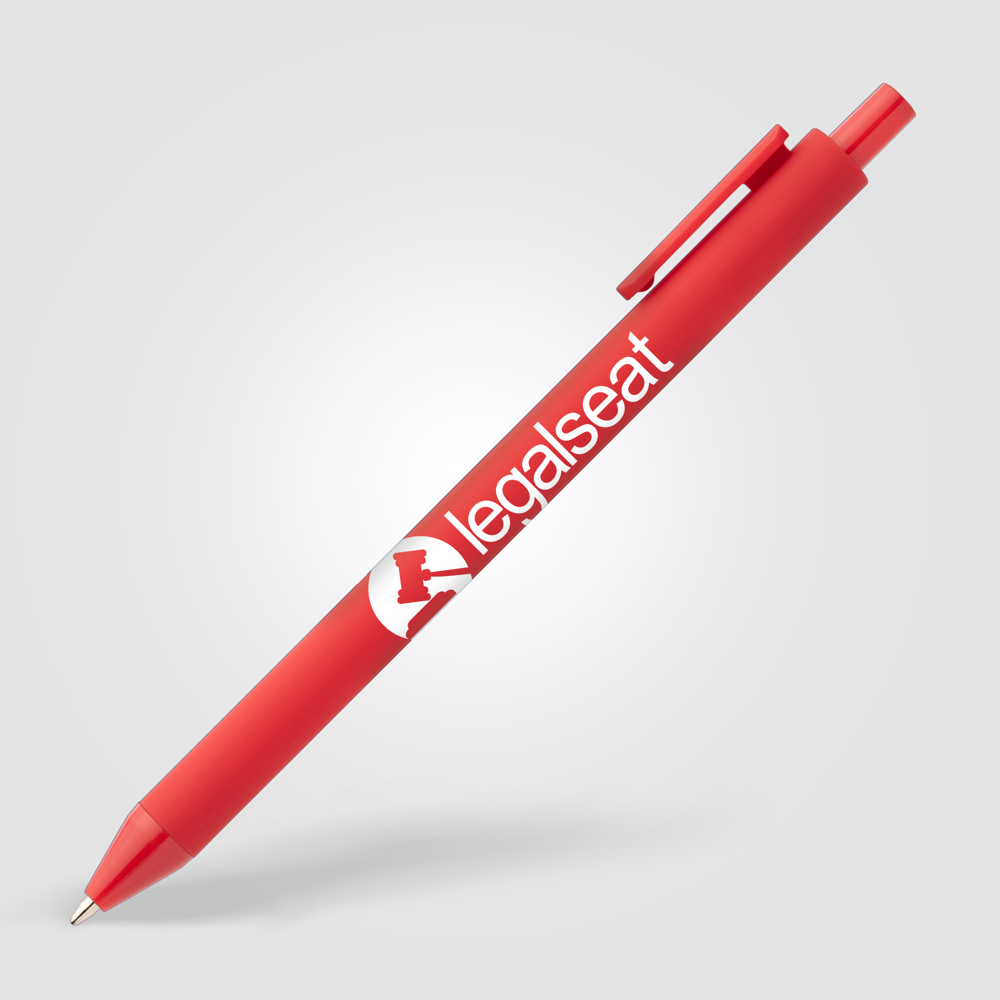 Bloom Klick-Kugelschreiber in Soft-Touch-Optik aus recyceltem Kunststoff