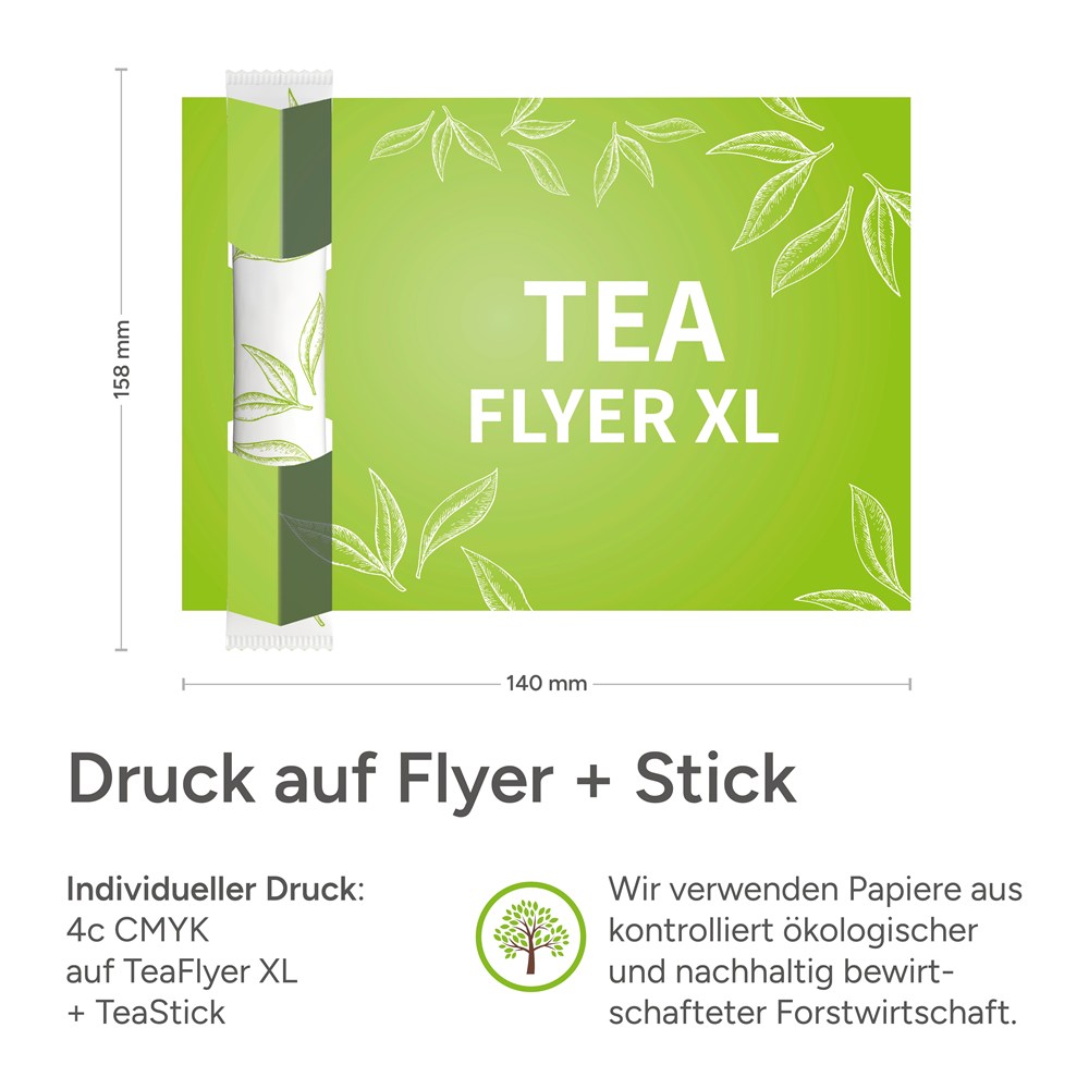 TeaFlyer XL inkl. 1 TeaStick "Individ. Design"