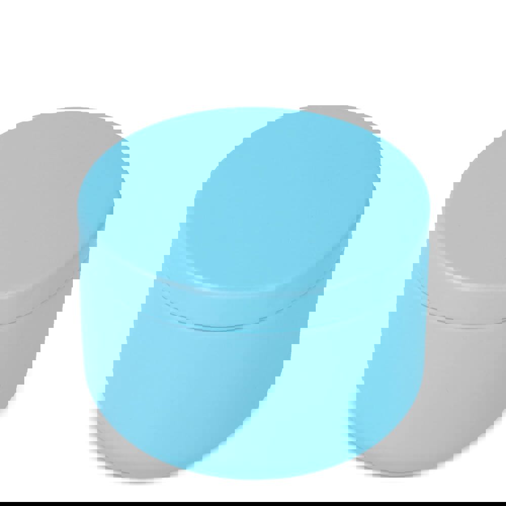 Asana unparfümierte Kerze auf Pflanzenbasis in recycelter Dose - Hellblau