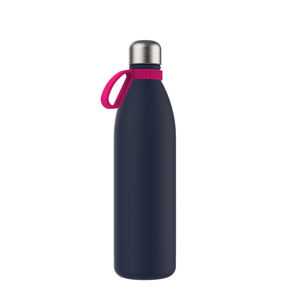 Thermotrinkflasche RETUMBLER-NIZZA XL - magenta, marineblau, silber