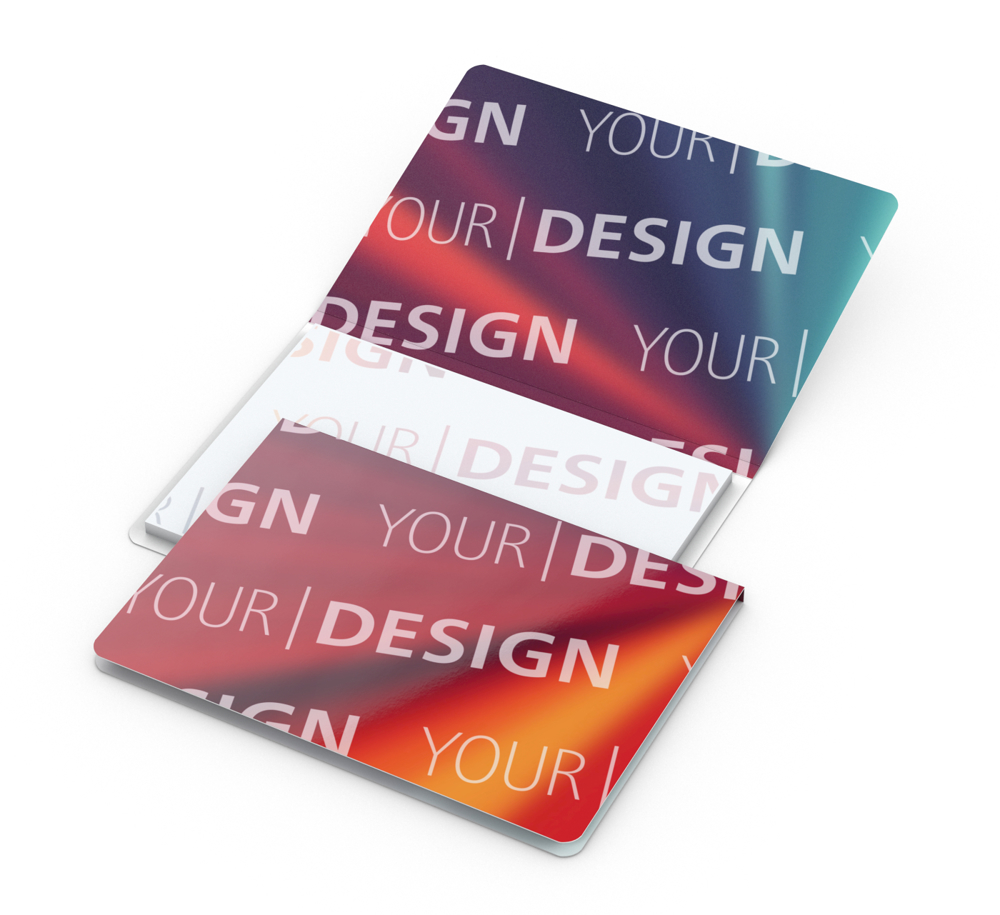 Haftnotizblock Memo-Card, Individuell, glänzend