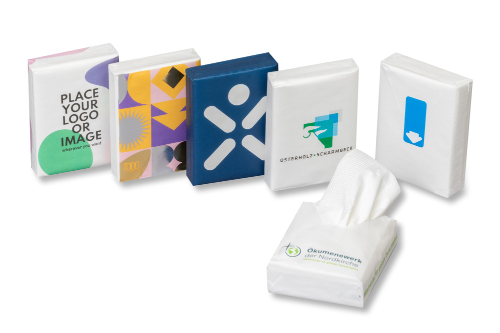 5 Taschentücher in Papier-Verpackung