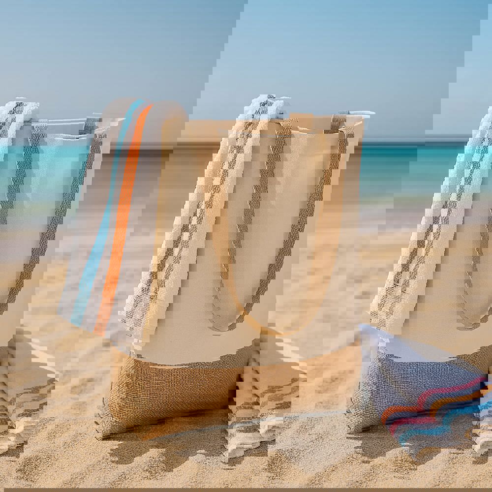 Baumwoll-Jute Tragetasche OEKO-TEX® 41 x 13 x 41cm 320g/m²