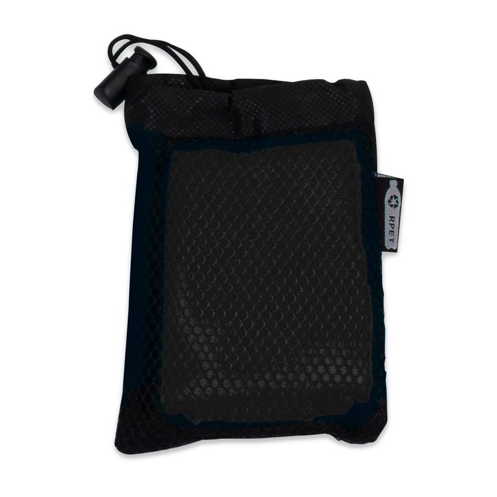 Kühlendes Handtuch aus RPET-Material, 30x80cm - Schwarz / Schwarz