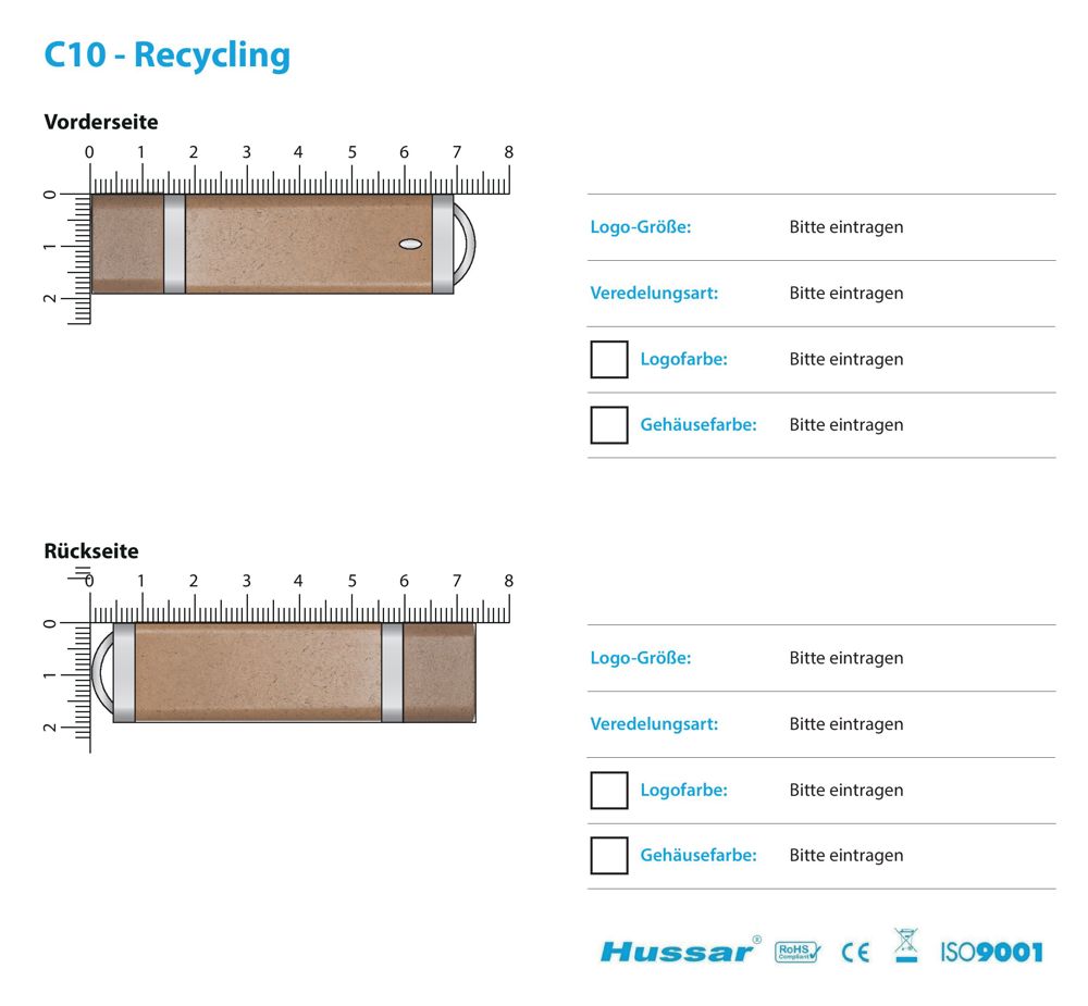 USB-Stick C10 eco USB 2.0 Flash Disk  32 ungefärbtUSB 2.0 Flash Disk 32 GB
