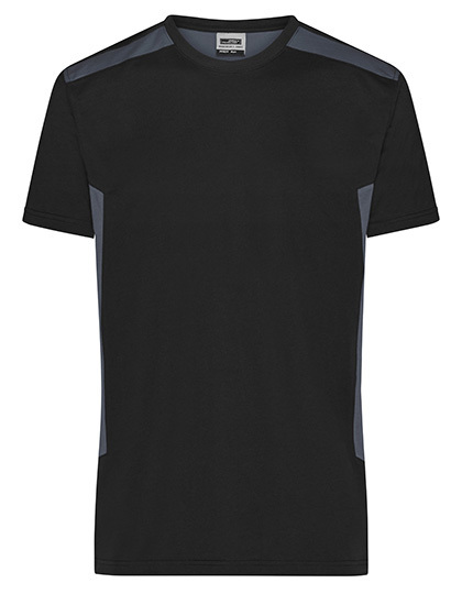 Daiber - Men´s Workwear T-Shirt -STRONG- - Black, Carbon