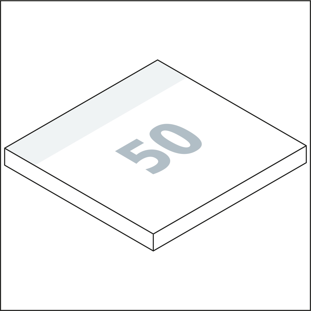 Haftnotizblock Basic 100 × 97 mm, 50 Haftzettel