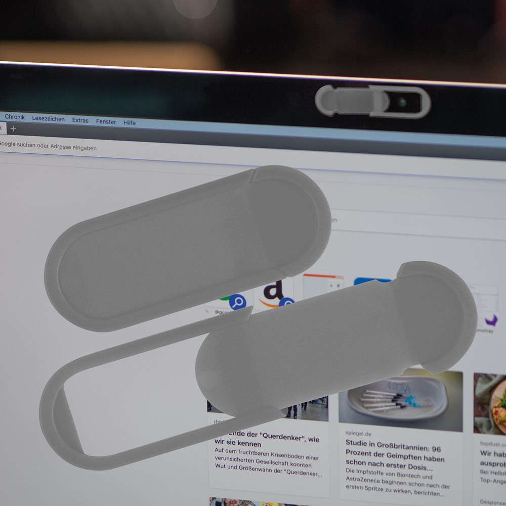 Abdeckung für die Webcam Computer/Laptop VIVIAN - Silbergrau