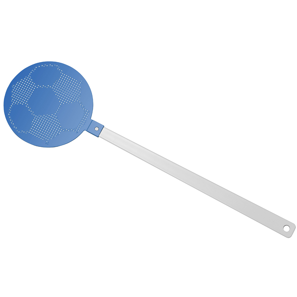 Fliegenklatsche "Fußball" - weiß/blau