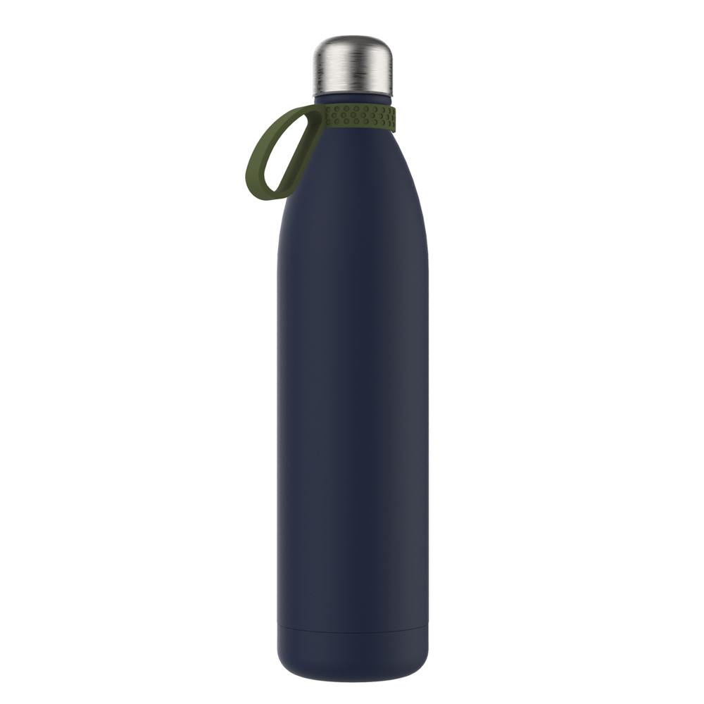 Thermotrinkflasche RETUMBLER-NIZZA XXL - olivgrün, marineblau, silber