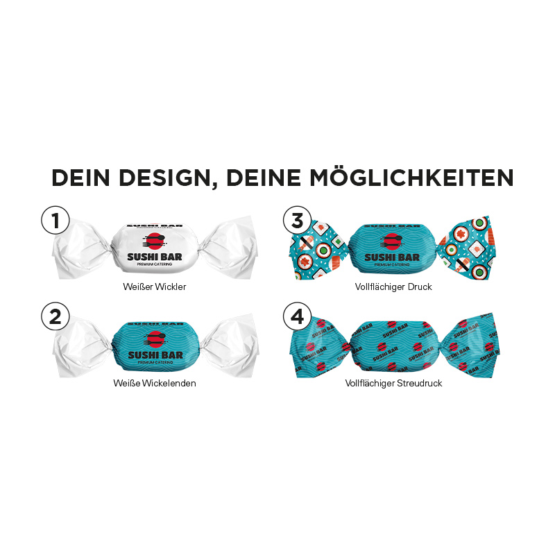 Solvens (Eukalyptus Menthol) Bonbon im weißen, kompostierbaren Wickler