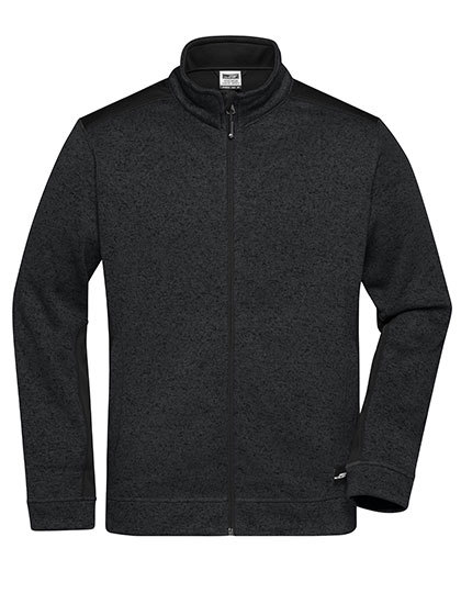 Daiber - Men´s Knitted Workwear Fleece Jacket -STRONG- - Black, Black