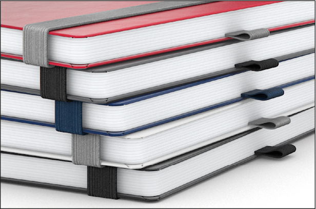 Notizbuch Vision-Book EXPRESS, A5, White, Winkelkaro, rot