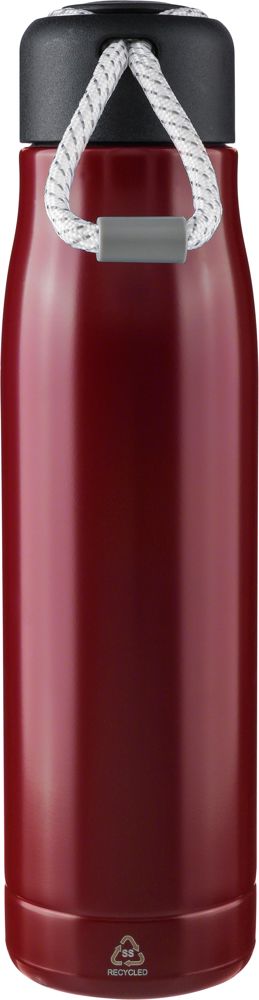 Doppelwandige Trinkflasche aus recyceltem Edelstahl (500 ml) Solene - Rot