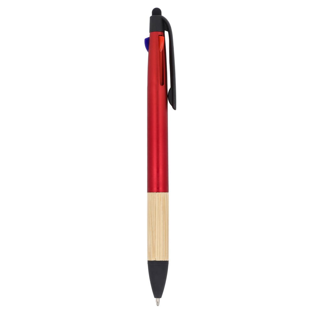 3-Farben-Stift mit Bambusgriff