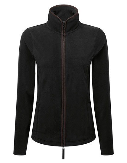 Premier Workwear - Women´s ´Artisan´ Fleece Jacket - Black (ca. Pantone Black C), Brown (ca. Pantone 4975C)