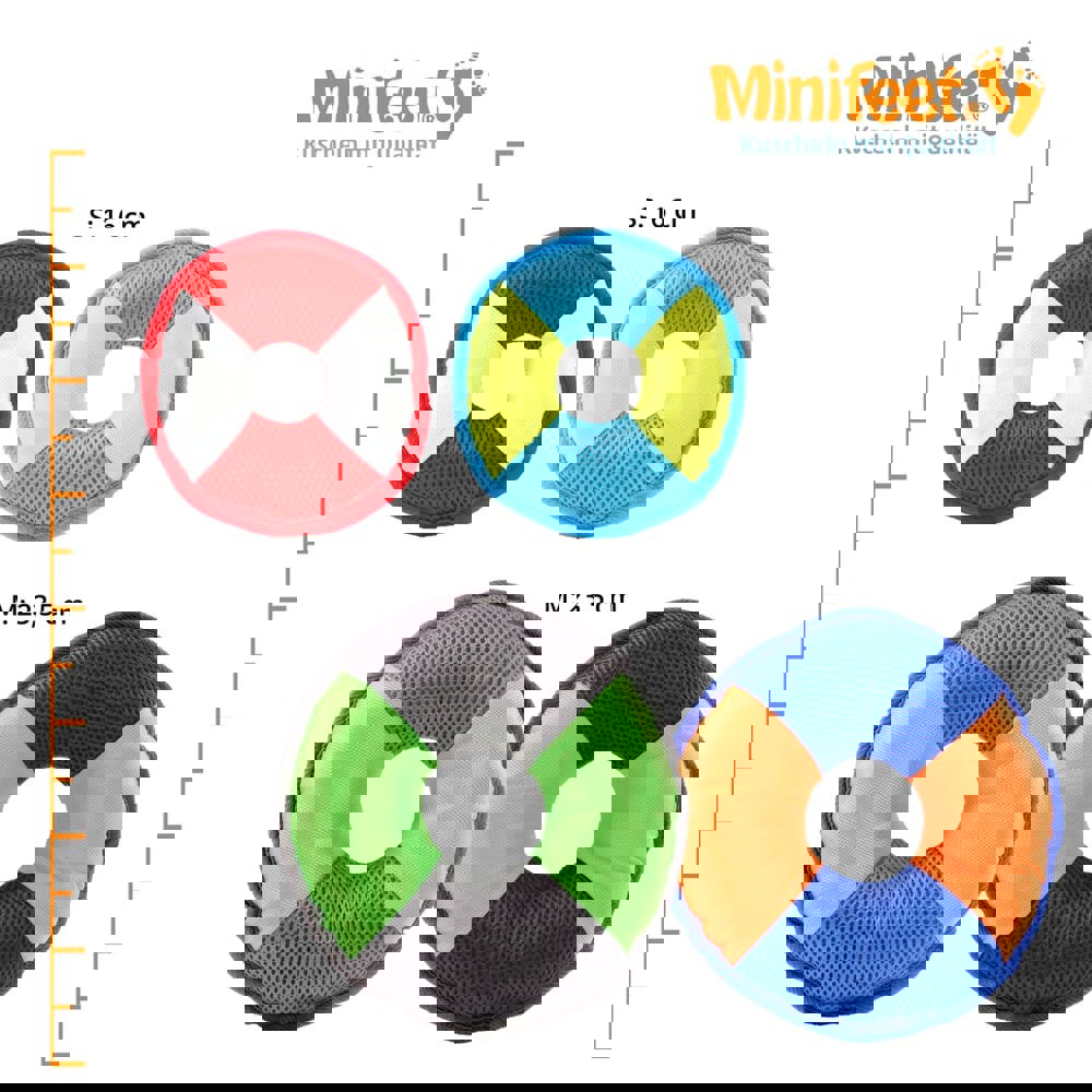 Hundespielzeug Flying Disc, weiß/rot, S