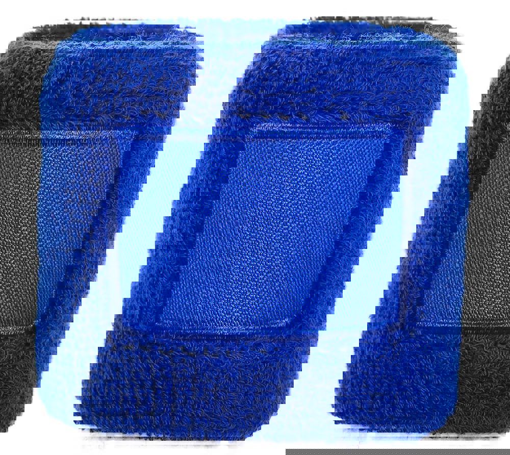 Frottier Armschweißband mit Label - Royalblau (PMS 286c) / Koningsblau