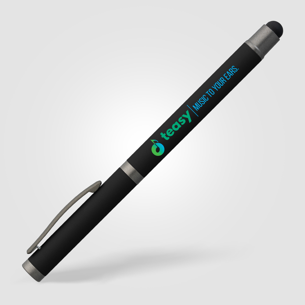 Bowie Gelschreiber mit Stylus aus recyceltem Aluminium