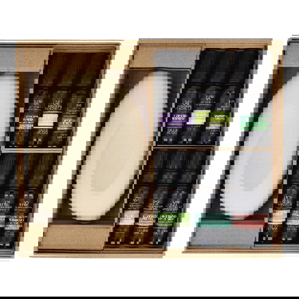 InsideOut Aroma Pebble Geschenkset mit 6 ätherischen Ölen