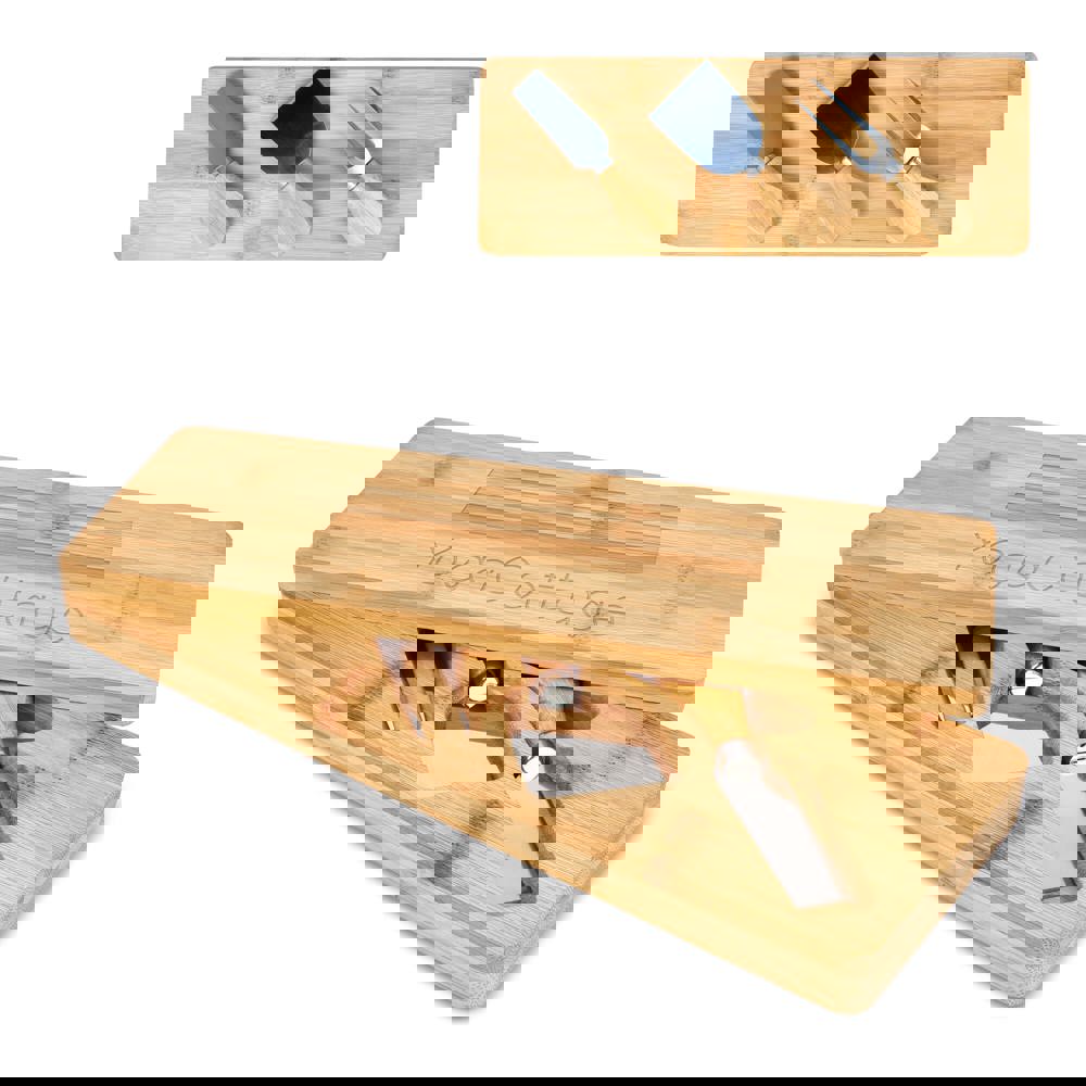 3er Bambus-Käse-Servier-Set