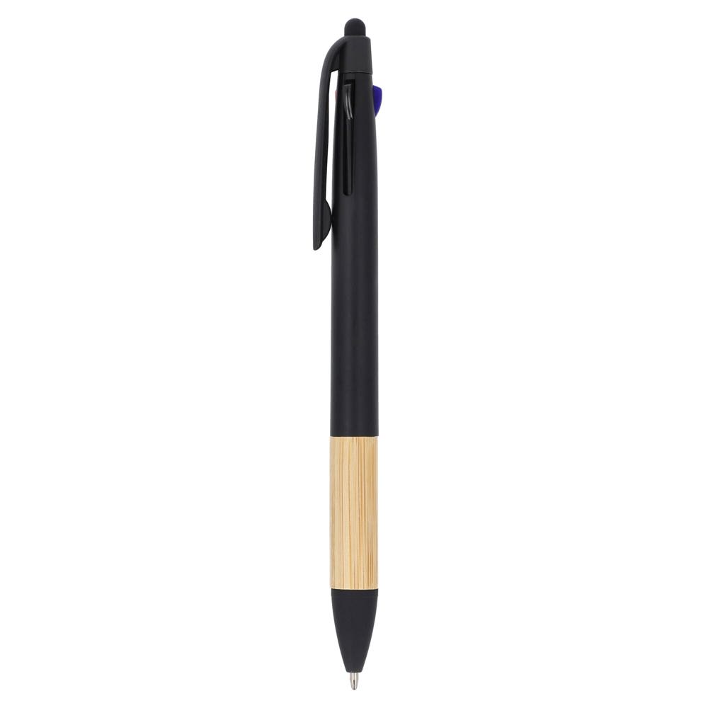3-Farben-Stift mit Bambusgriff