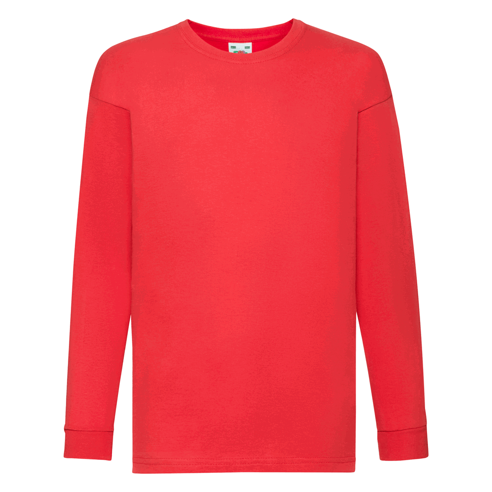 610070 - Kids Valueweight Long Sleeve T-Shirt - Rot