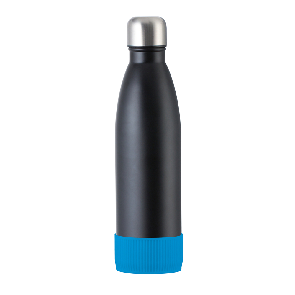 Trinkflasche RETUMBLER-myTOULON - cyan, schwarz, silber
