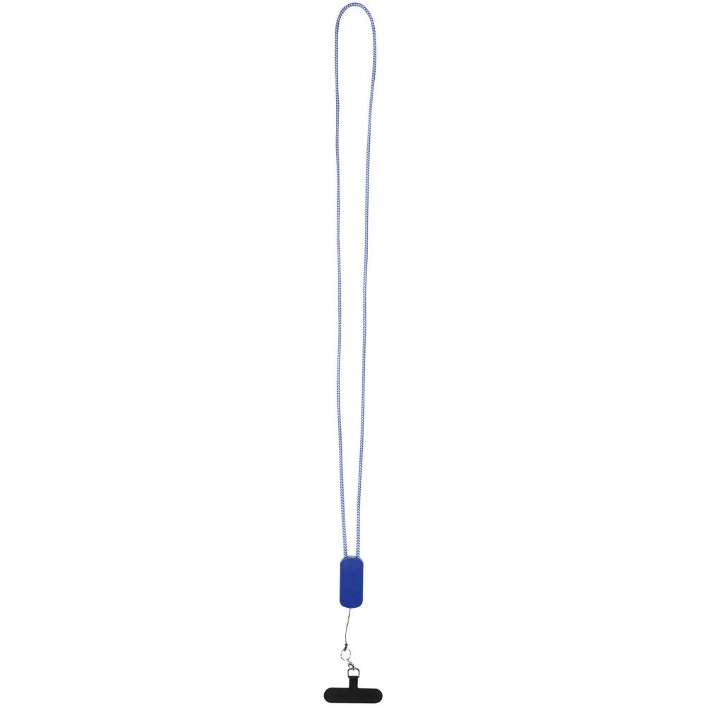 Anser Smartphone Lanyard aus recyceltem Kunststoff mit 27 W 5-in-1 integriertem Kabel - royalblau