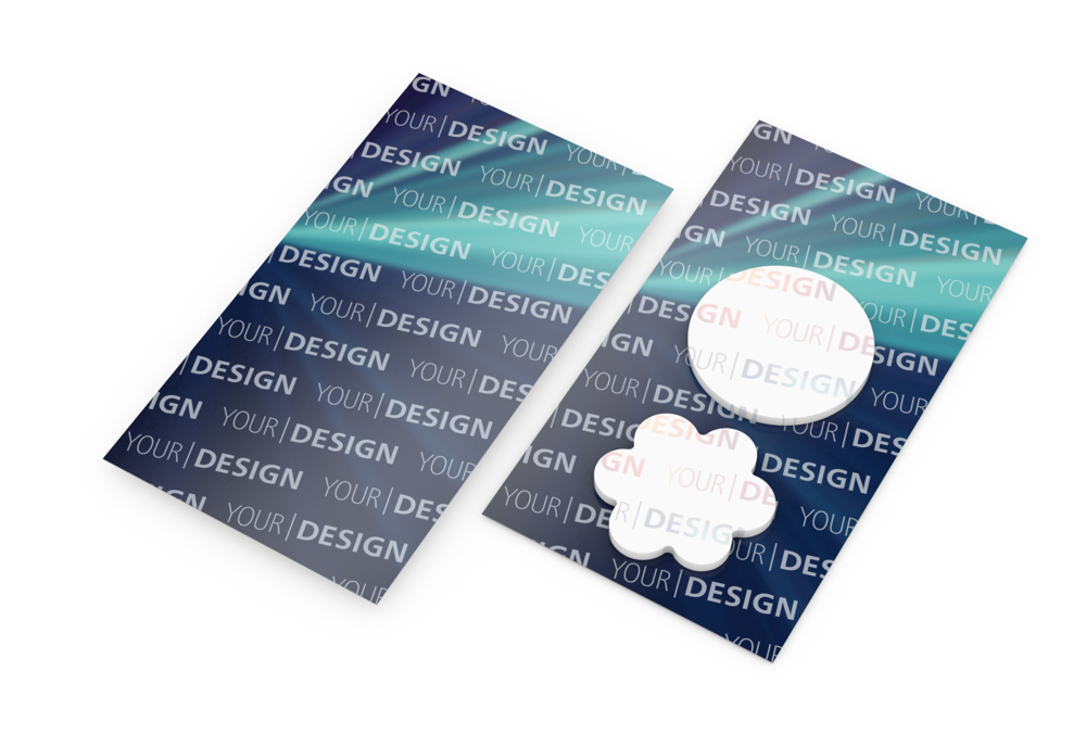 Haftnotiz-Karte Note-Card Form, Kreis/Kugel – Blume/Wolke