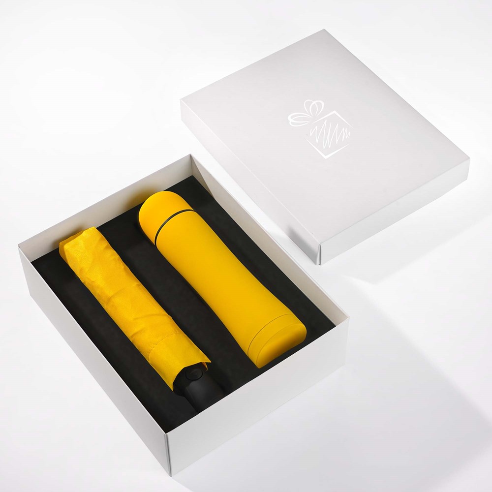 Auto Set: Thermosbecher & Vollautomatischer Regenschirm