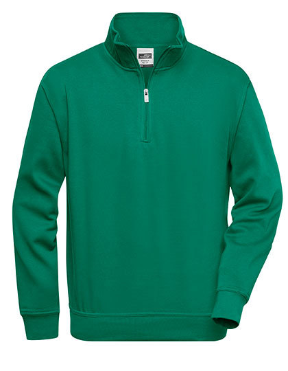 Daiber - Workwear Half Zip Sweat - dark green