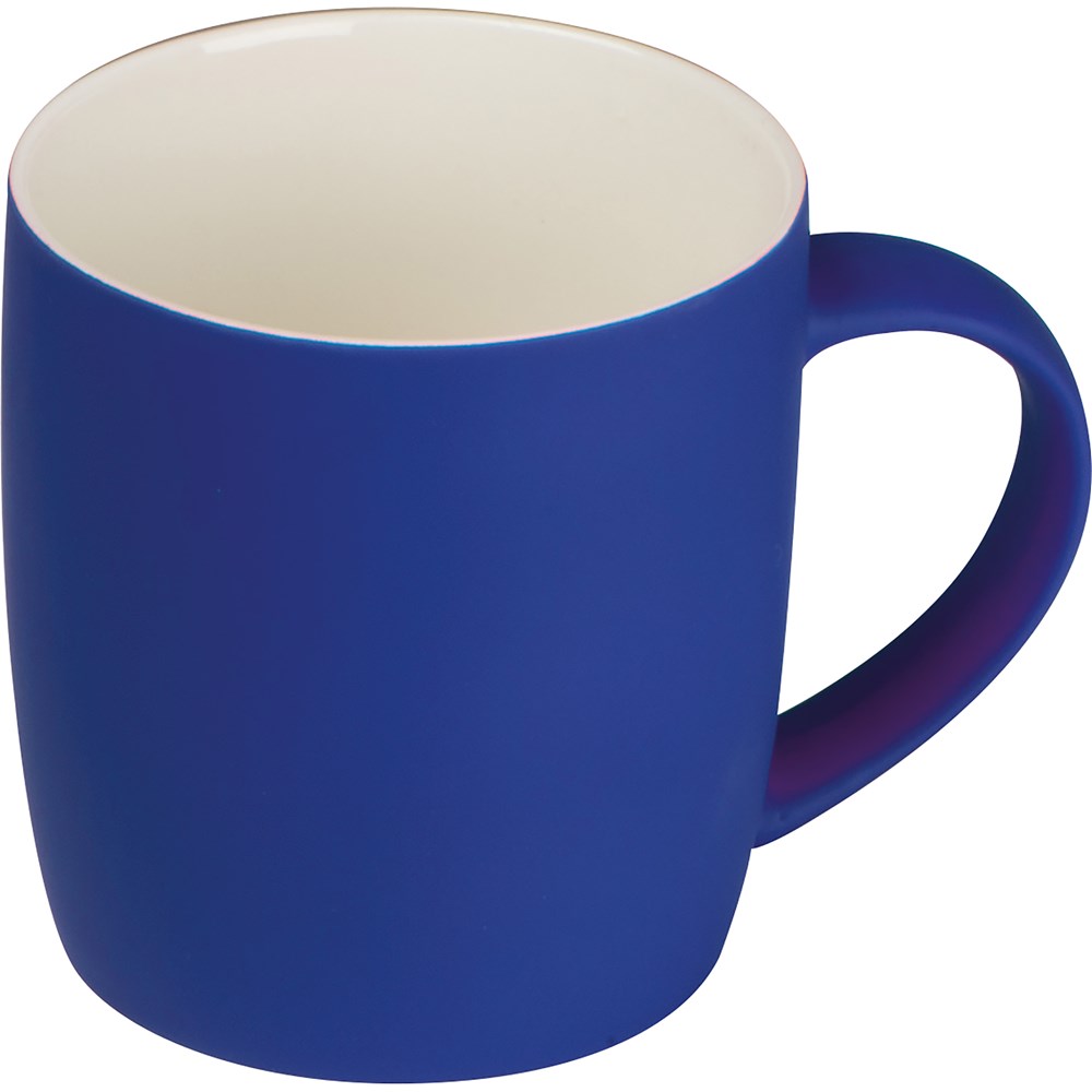 Tasse aus Porzellan, außen gummiert, 300ml ULF - Blau