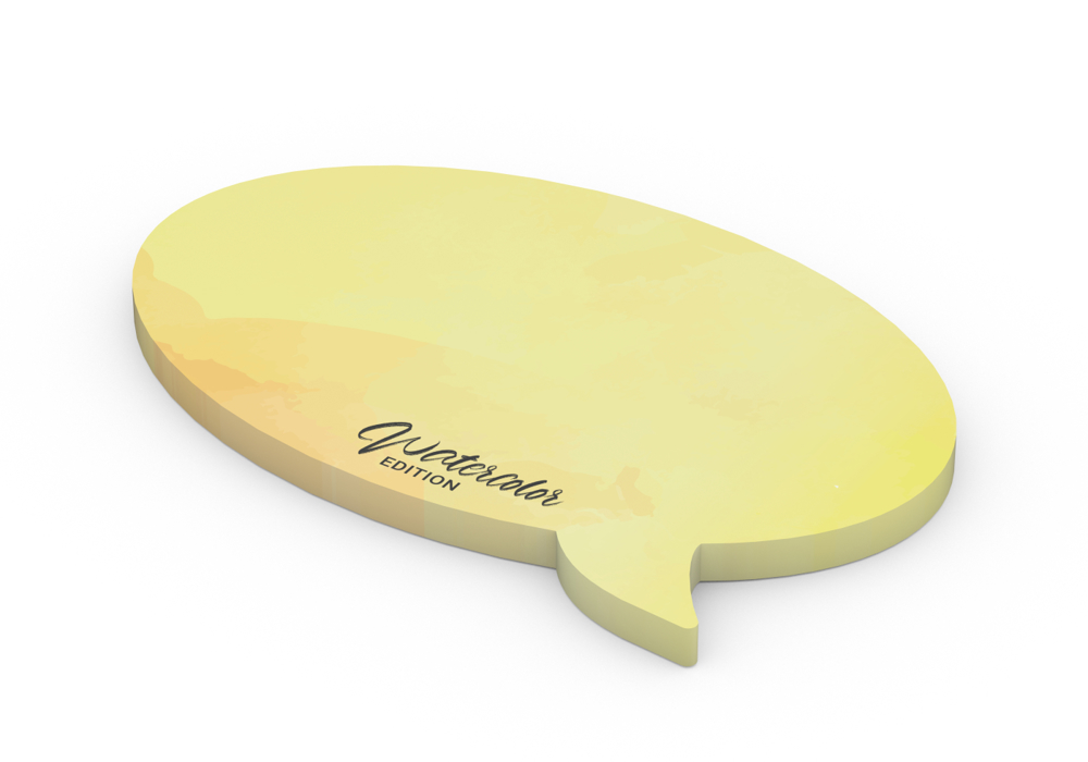 Haftnotizblock Form 100 × 72 mm, 50 Haftzettel, Sprechblase