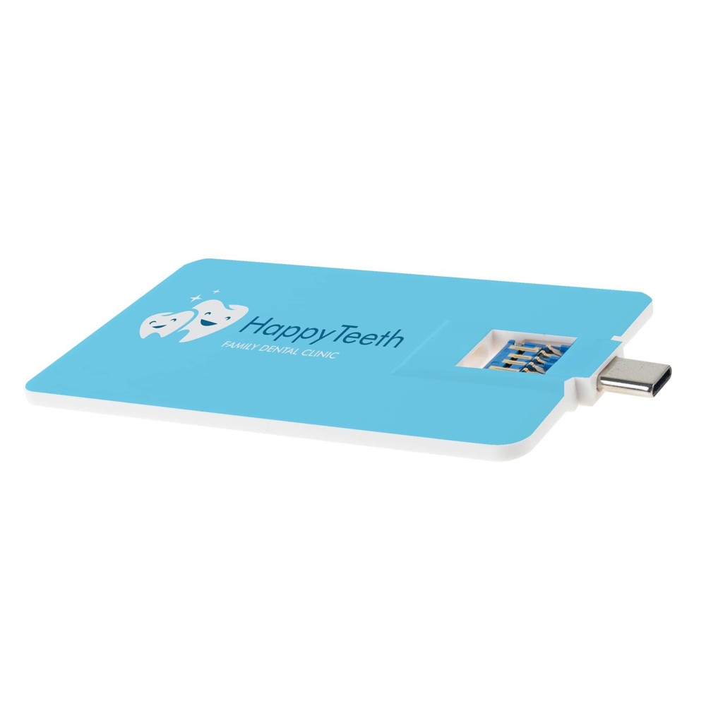 USB Stick Credit Card 3.0 Type-C- Weiß- 128 GB 3.0