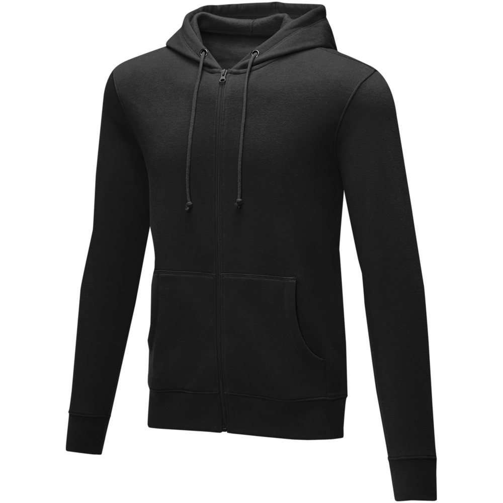 Charon 240 g/m² Herren Kapuzenpullover mit Reißverschluss - Schwarz