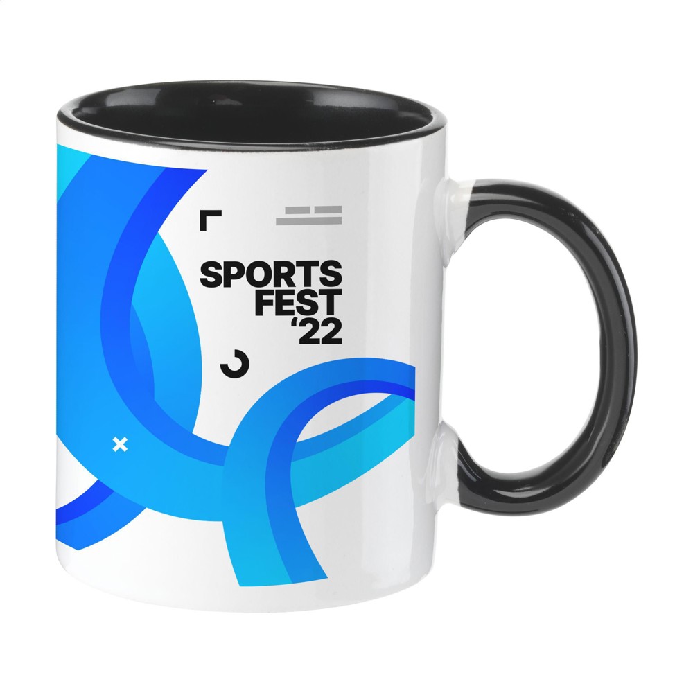 Full Colour Mug Colorato 350 ml Tasse - schwarz (± PMS Black)