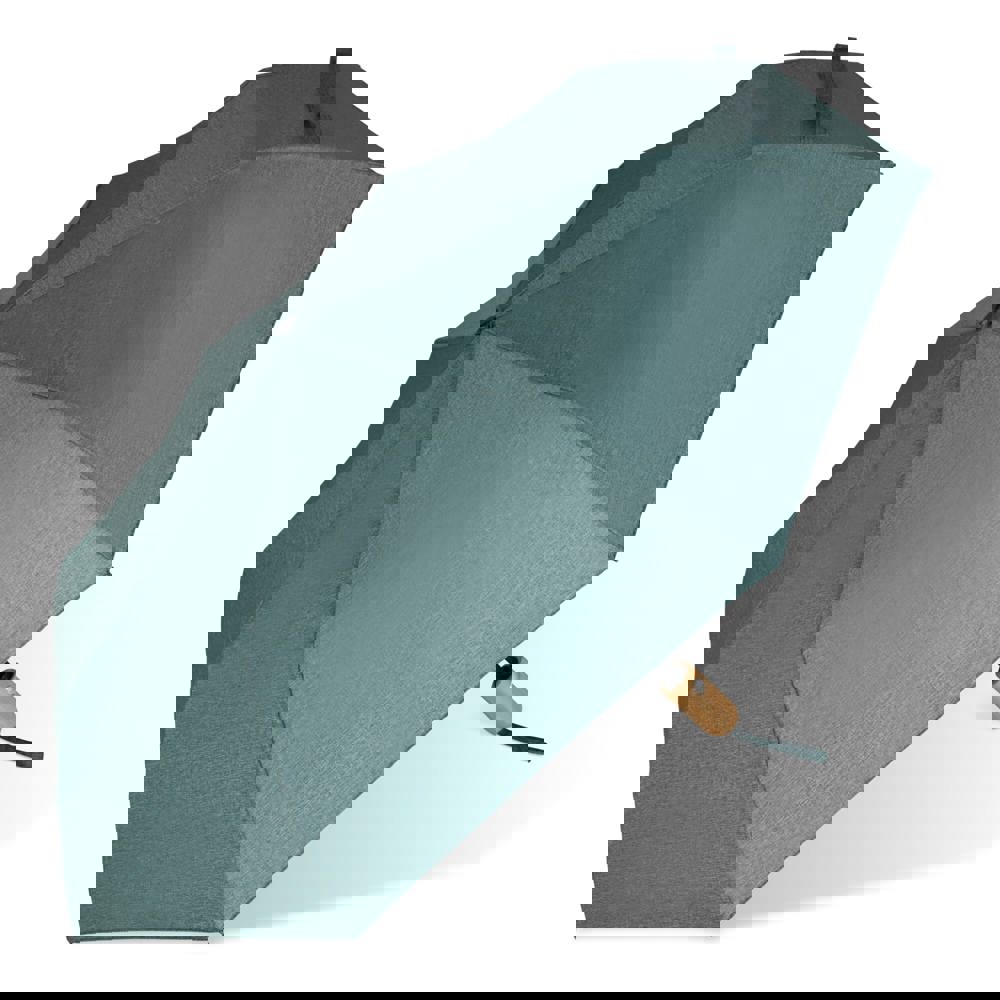21” faltbarer Regenschirm aus R-PET -Material mit Automatiköffnung - dunkelgrün