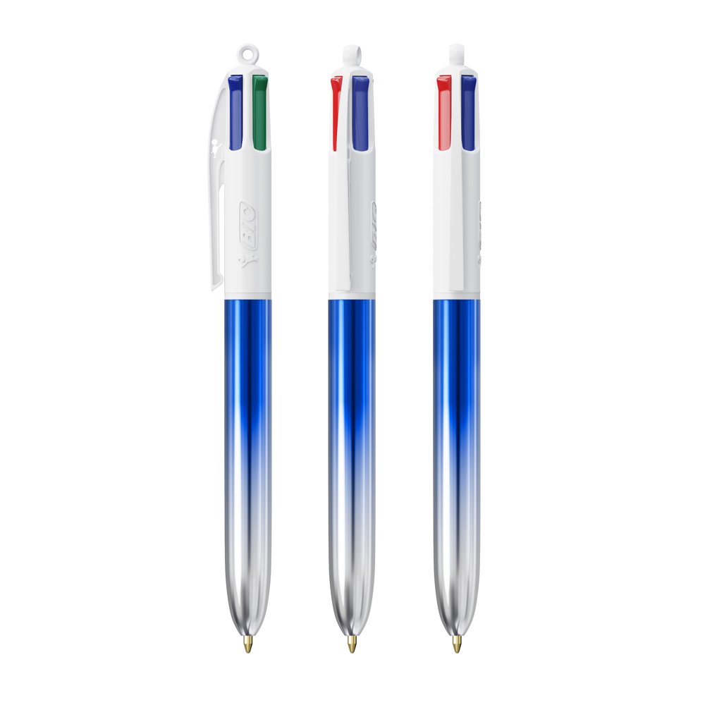 BIC® 4 Colours® Bicolor - blau/silber