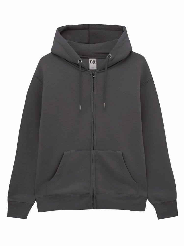 BS Chili Hoodie mit durchgehendem Reißverschluss, 280 gr/m² - Dunkelgrau (PMS 7540C)