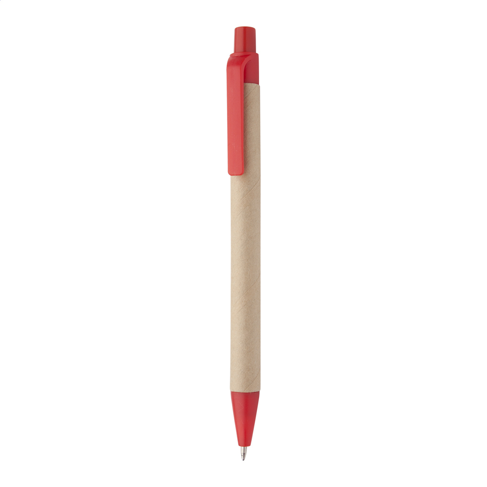Papper - Kugelschreiber - rot/natur