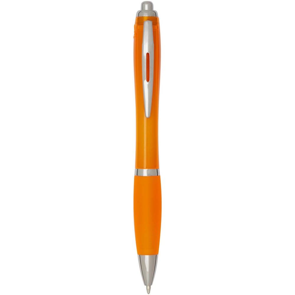 Nash RCS Kugelschreiber aus recyceltem Kunststoff mit farbigem Schaft und Griff (schwarze Tinte) - Orange