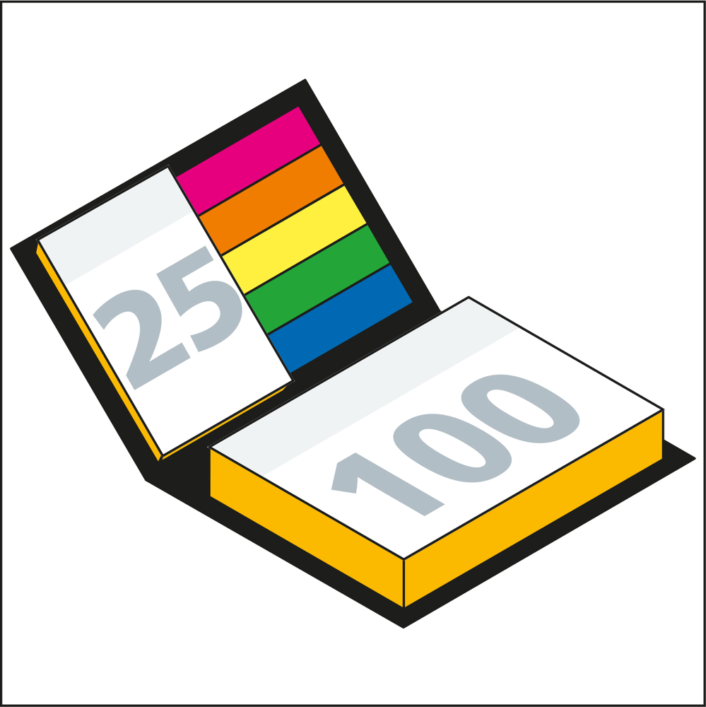 Haftnotiz-Set Wien, matt, rot